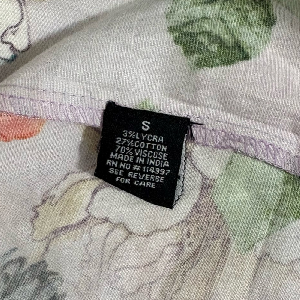 NEW Tolani Size Small Karma Purple Floral Open Front Kimono Hippie Boho Artsy - Picture 7 of 7